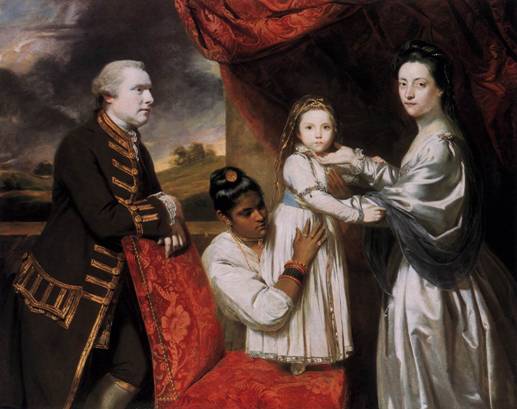 George Clive and his Family with an Indian Maid ca. 1765  by Sir Joshua Reynolds   1723-1792  Staatliche Museen zu Berlin
